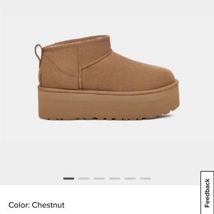 Classic Ultra Mini Platform UGGS. Worn 4 times!